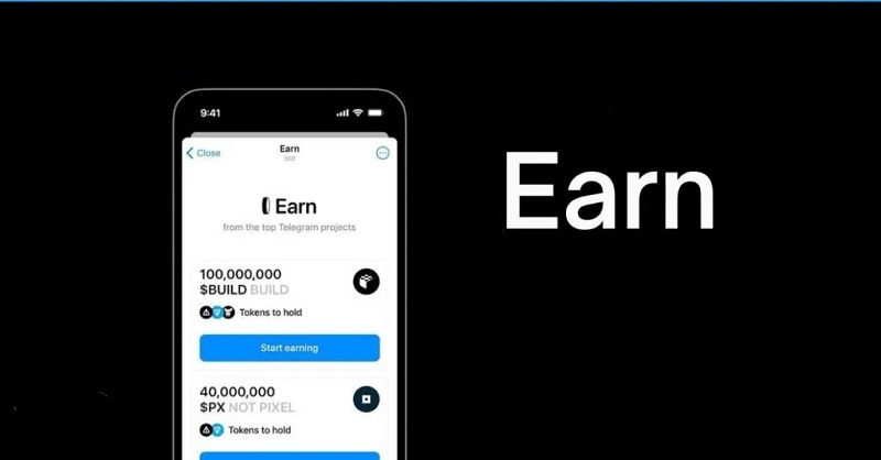 تصویری از ارز دیجیتال earn