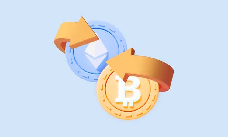 معاوضه دو ارز بیت کوین و اتریوم