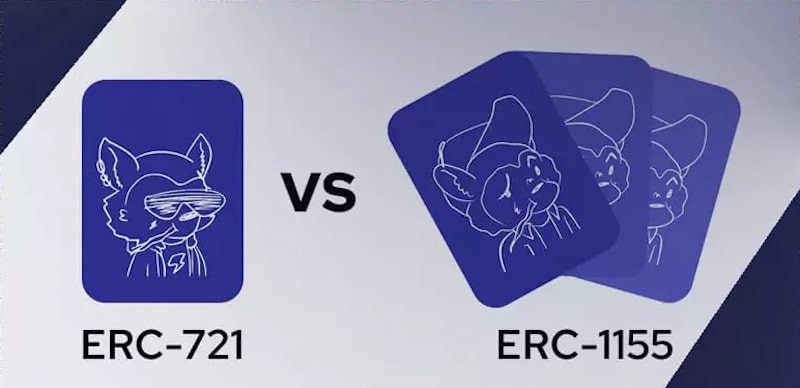 استاندارد ERC-721 در مقابل ERC-1155