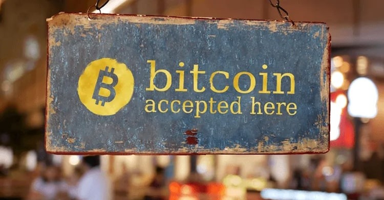 تابلوی امکان خرید با بیت کوین